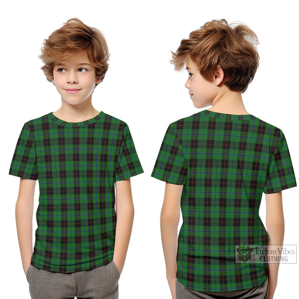 Douglas Black Tartan Kid T-Shirt Youth XL Size14 - Tartanvibesclothing Shop