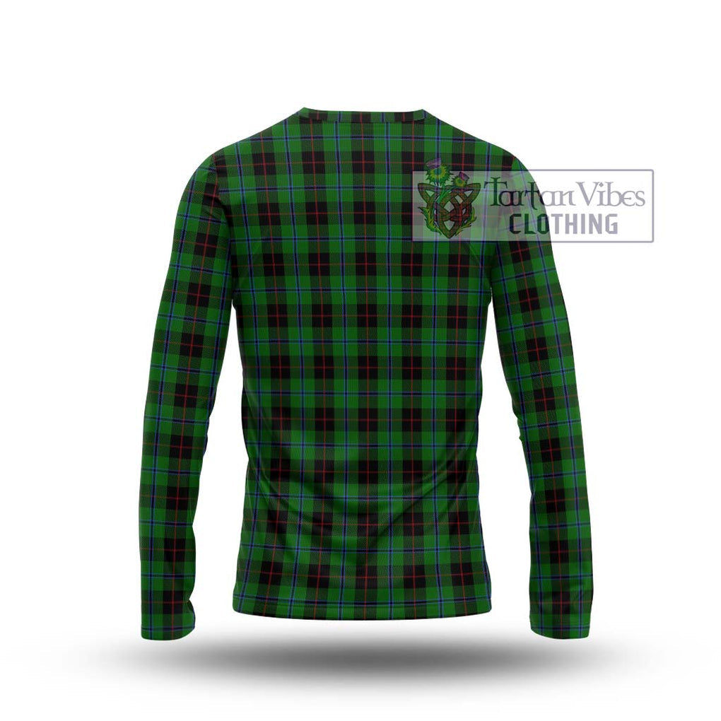 Douglas Black Tartan Long Sleeve T-Shirt with Family Crest DNA In Me Style - Tartanvibesclothing Shop