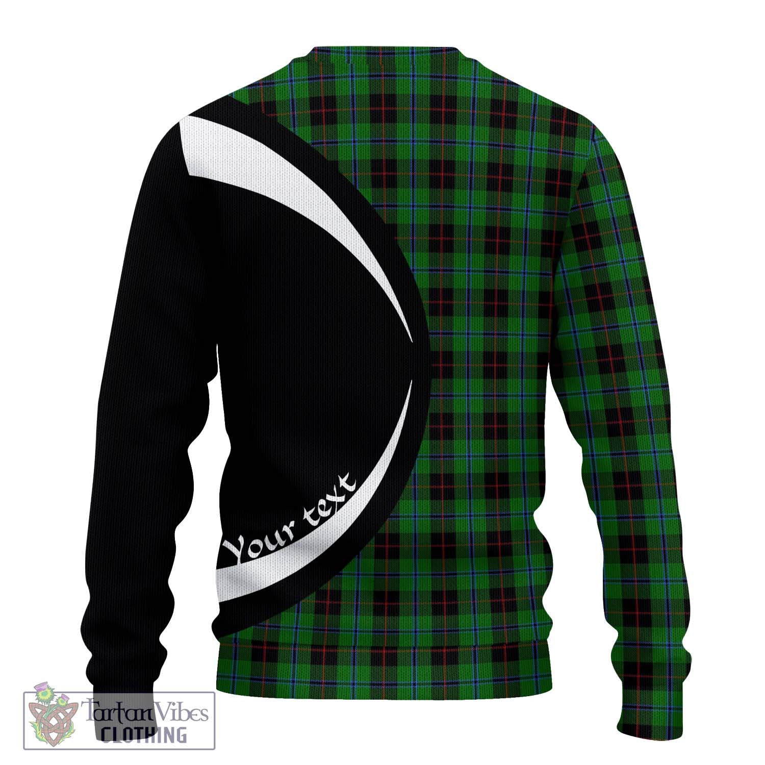 Douglas Black Tartan Ugly Sweater with Family Crest Circle Style - Tartan Vibes Clothing