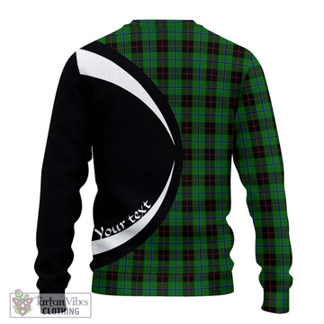 Douglas Black Tartan Ugly Sweater with Family Crest Circle Style