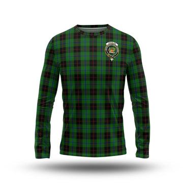 Douglas Black Tartan Long Sleeve T-Shirt with Family Crest