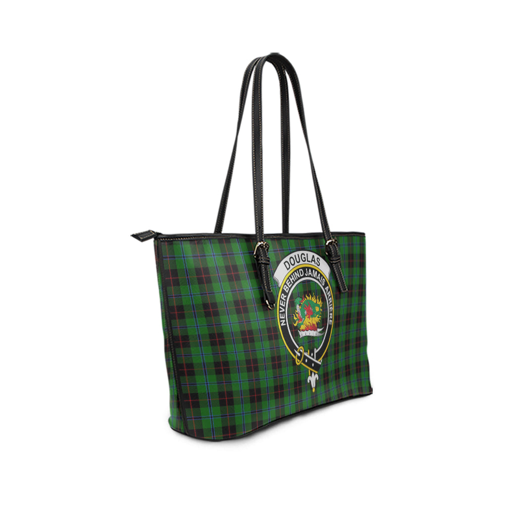 douglas-black-tartan-leather-tote-bag-with-family-crest