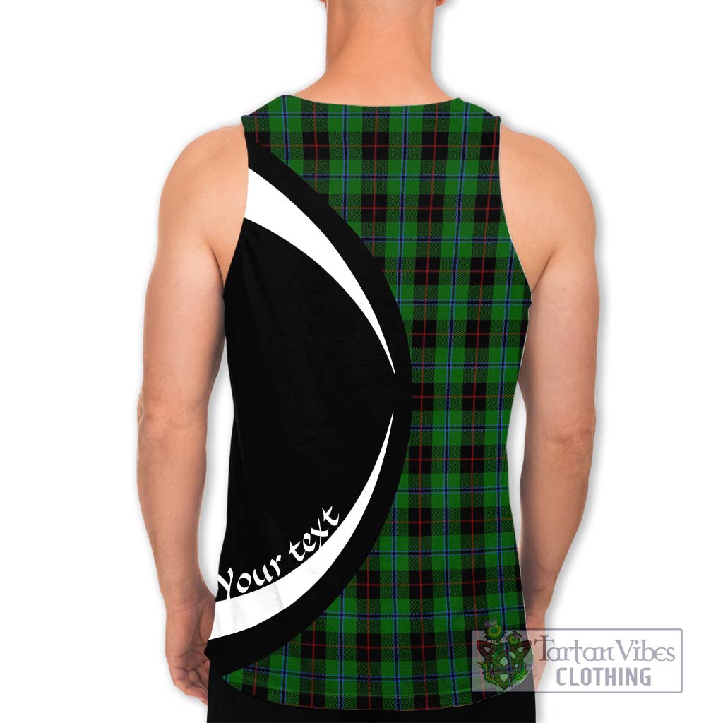 Douglas Black Tartan Men's Tank Top with Family Crest Circle Style - Tartan Vibes Clothing