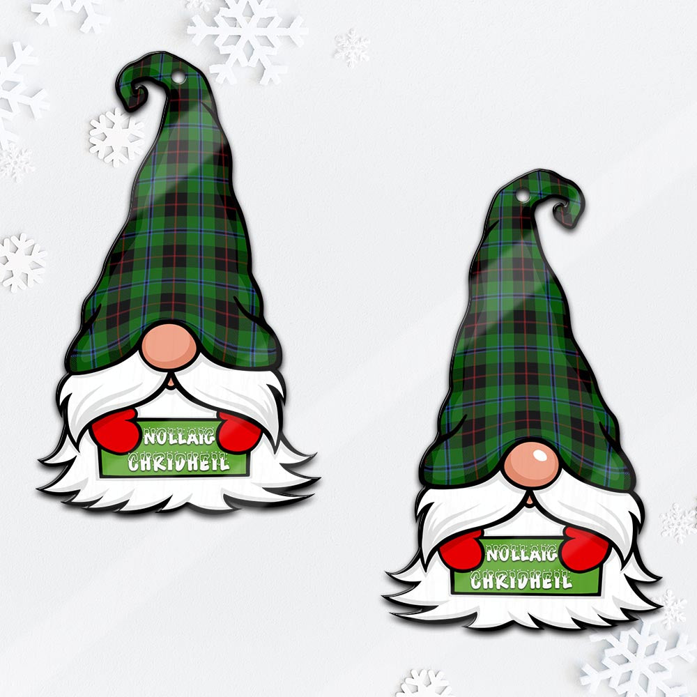 Douglas Black Gnome Christmas Ornament with His Tartan Christmas Hat - Tartan Vibes Clothing