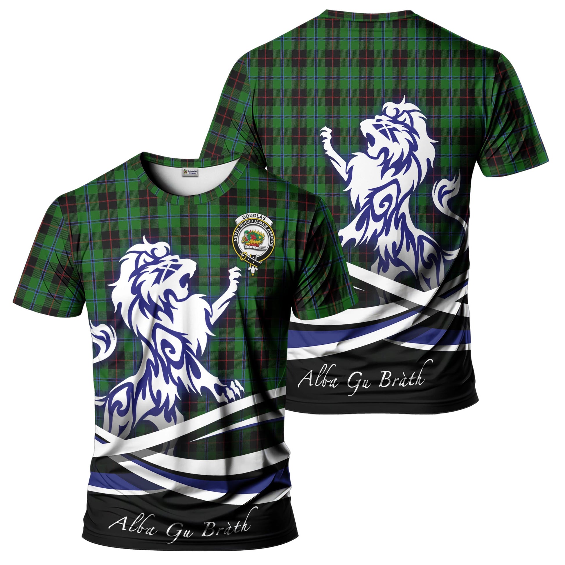 douglas-black-tartan-t-shirt-with-alba-gu-brath-regal-lion-emblem