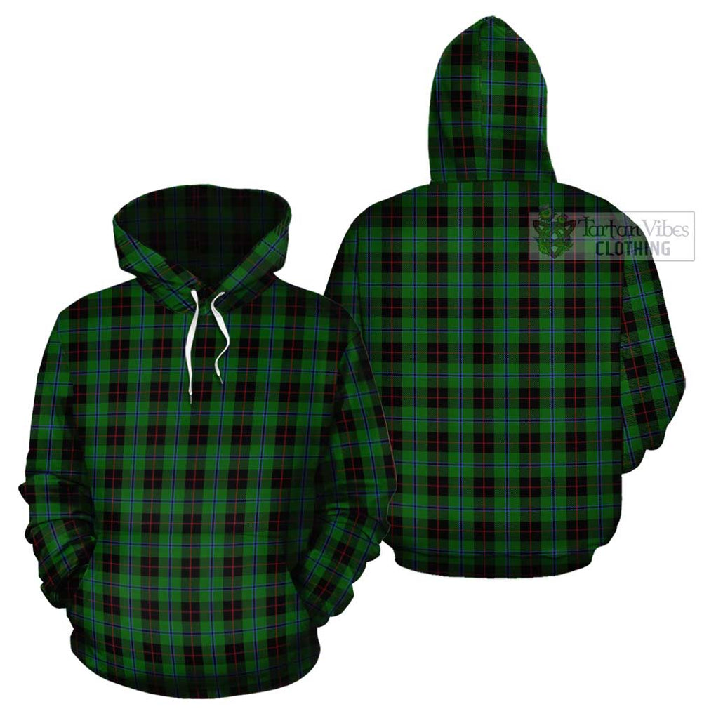 Douglas Black Tartan Cotton Hoodie Pullover Hoodie - Tartan Vibes Clothing