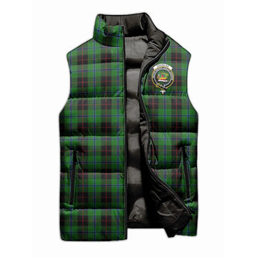 Douglas Black Tartan Sleeveless Puffer Jacket with Family Crest