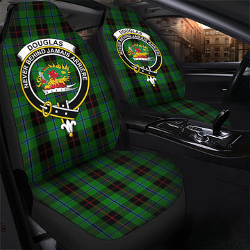 Douglas Black Tartan Car Seat Cover with Family Crest