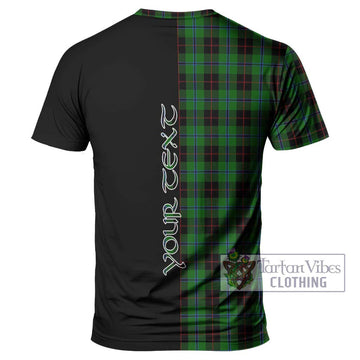 Douglas Black Tartan T-Shirt with Family Crest and Half Of Me Style