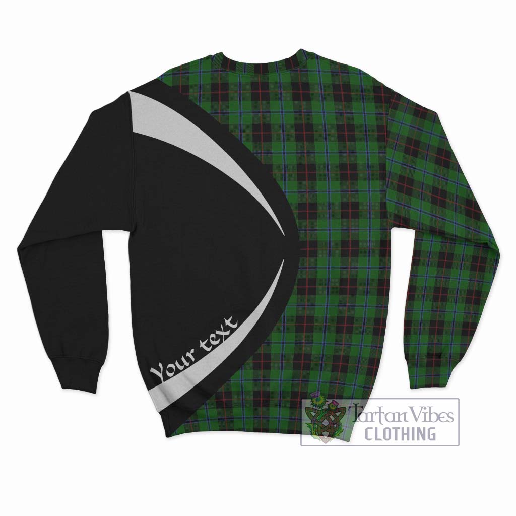 Douglas Black Tartan Sweatshirt with Family Crest Circle Style - Tartan Vibes Clothing