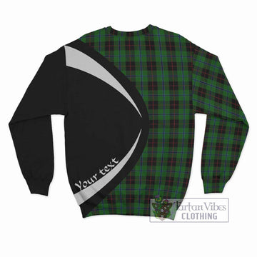 Douglas Black Tartan Sweatshirt with Family Crest Circle Style