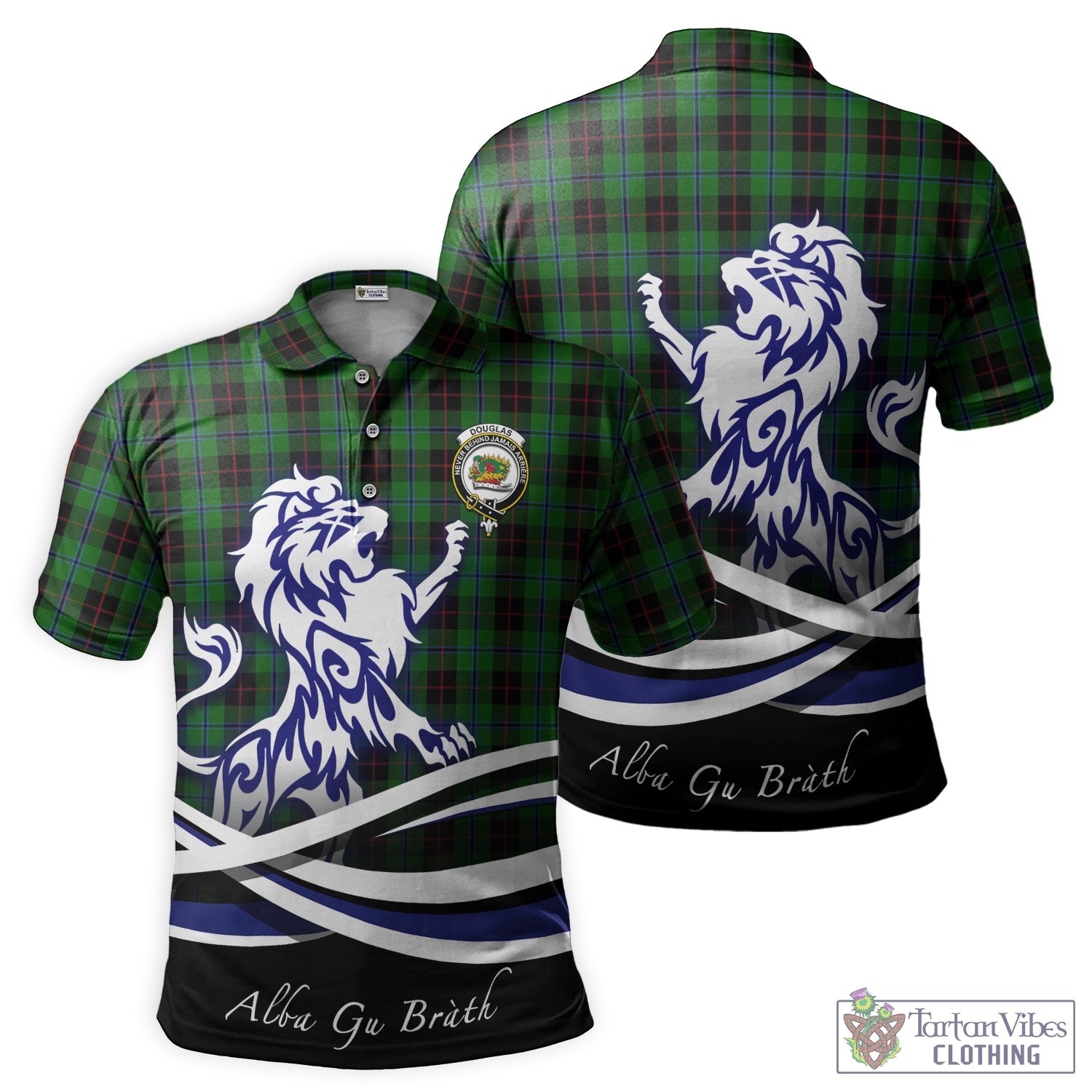 douglas-black-tartan-polo-shirt-with-alba-gu-brath-regal-lion-emblem