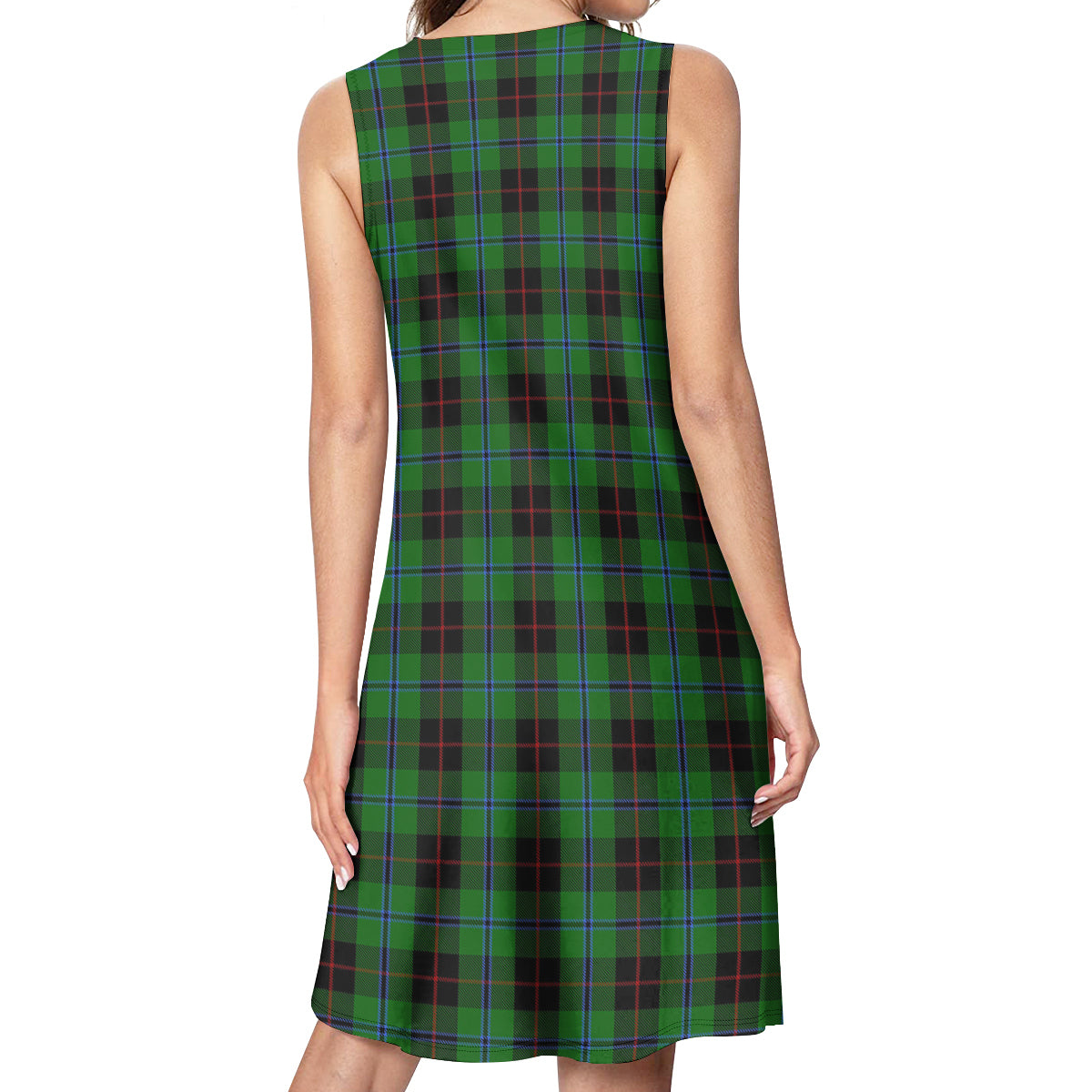 Douglas Black Tartan Womens Casual Dresses - Tartanvibesclothing