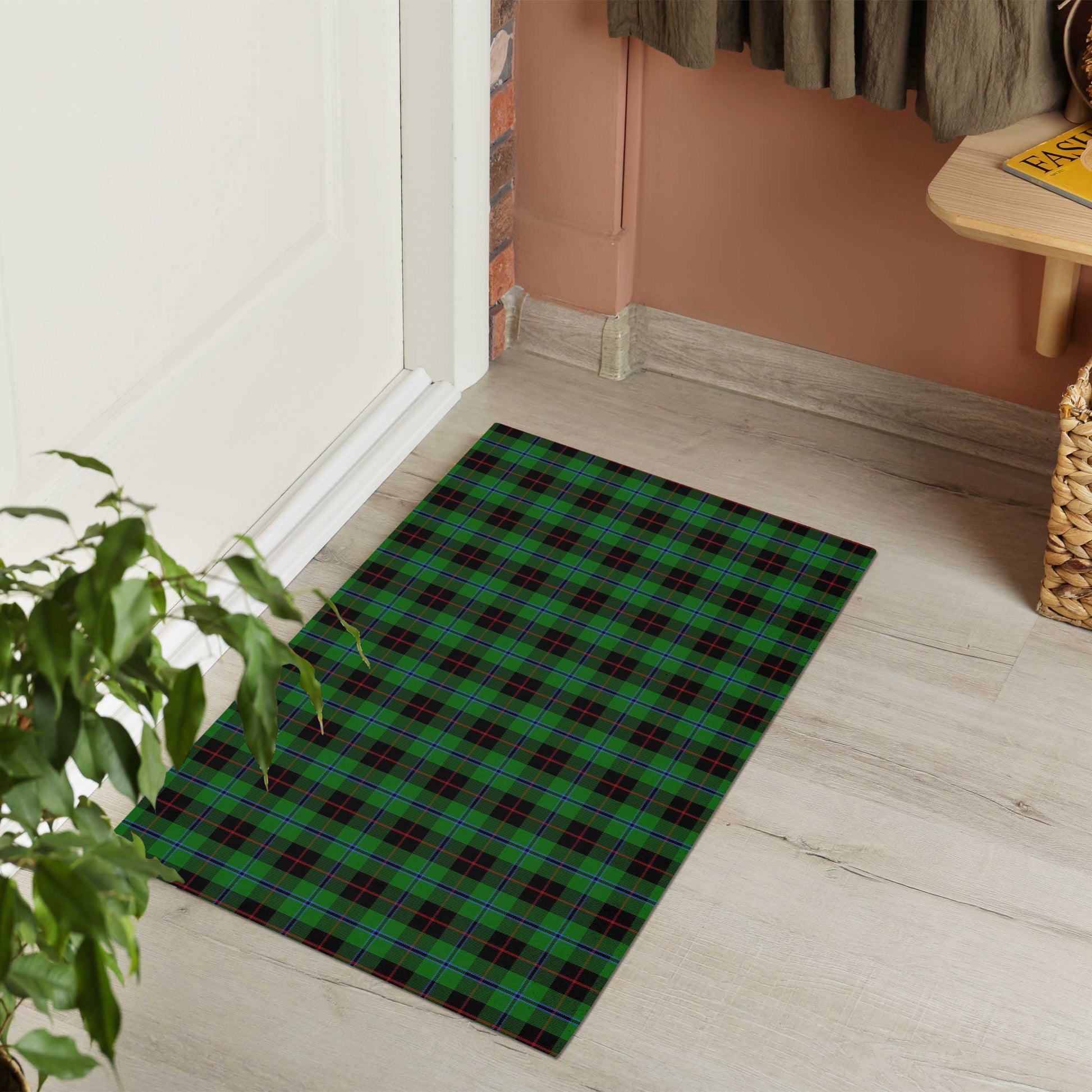 Douglas Black Tartan Door Mat - Tartanvibesclothing