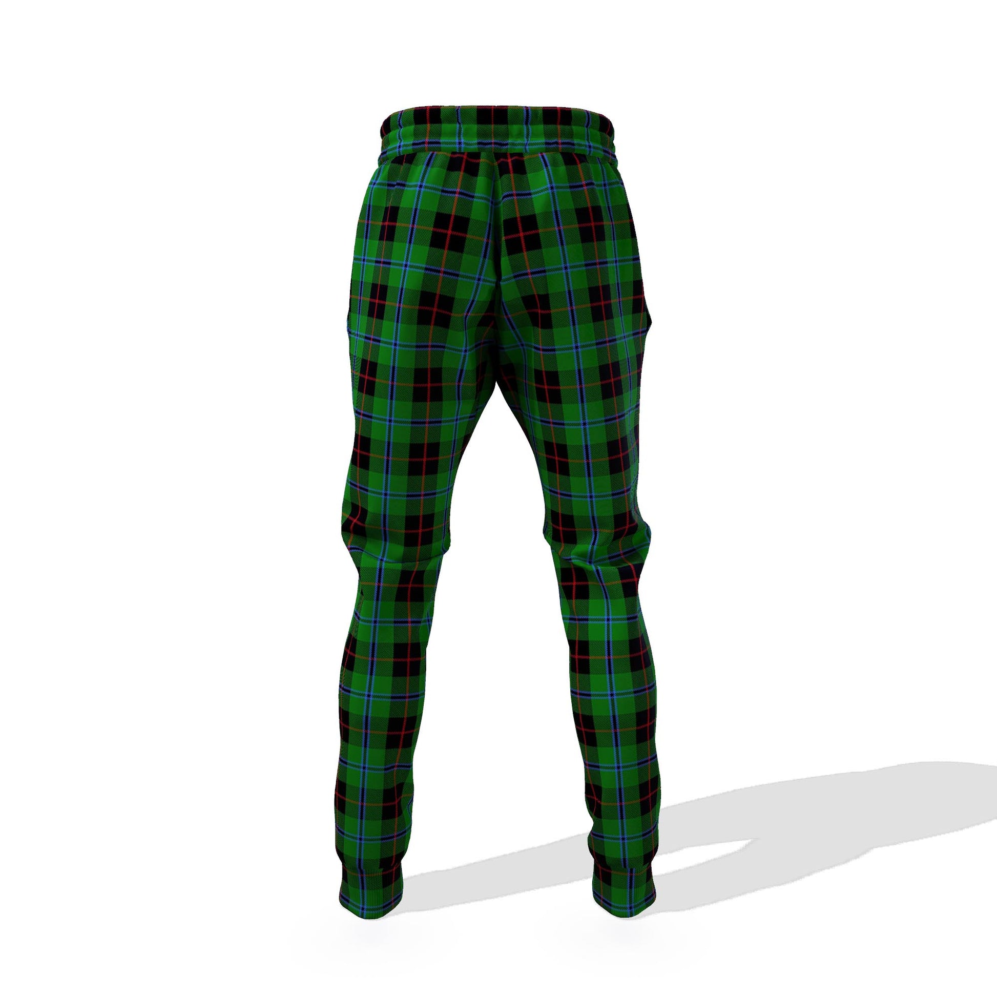 Douglas Black Tartan Joggers Pants with Family Crest 6XL - Tartan Vibes Clothing