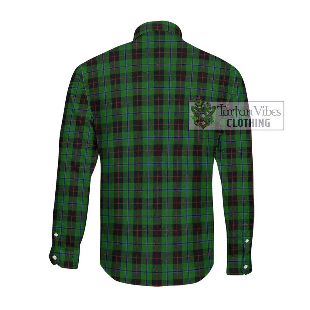 Douglas Black Tartan Long Sleeve Button Shirt with Family Crest DNA In Me Style - Tartanvibesclothing Shop