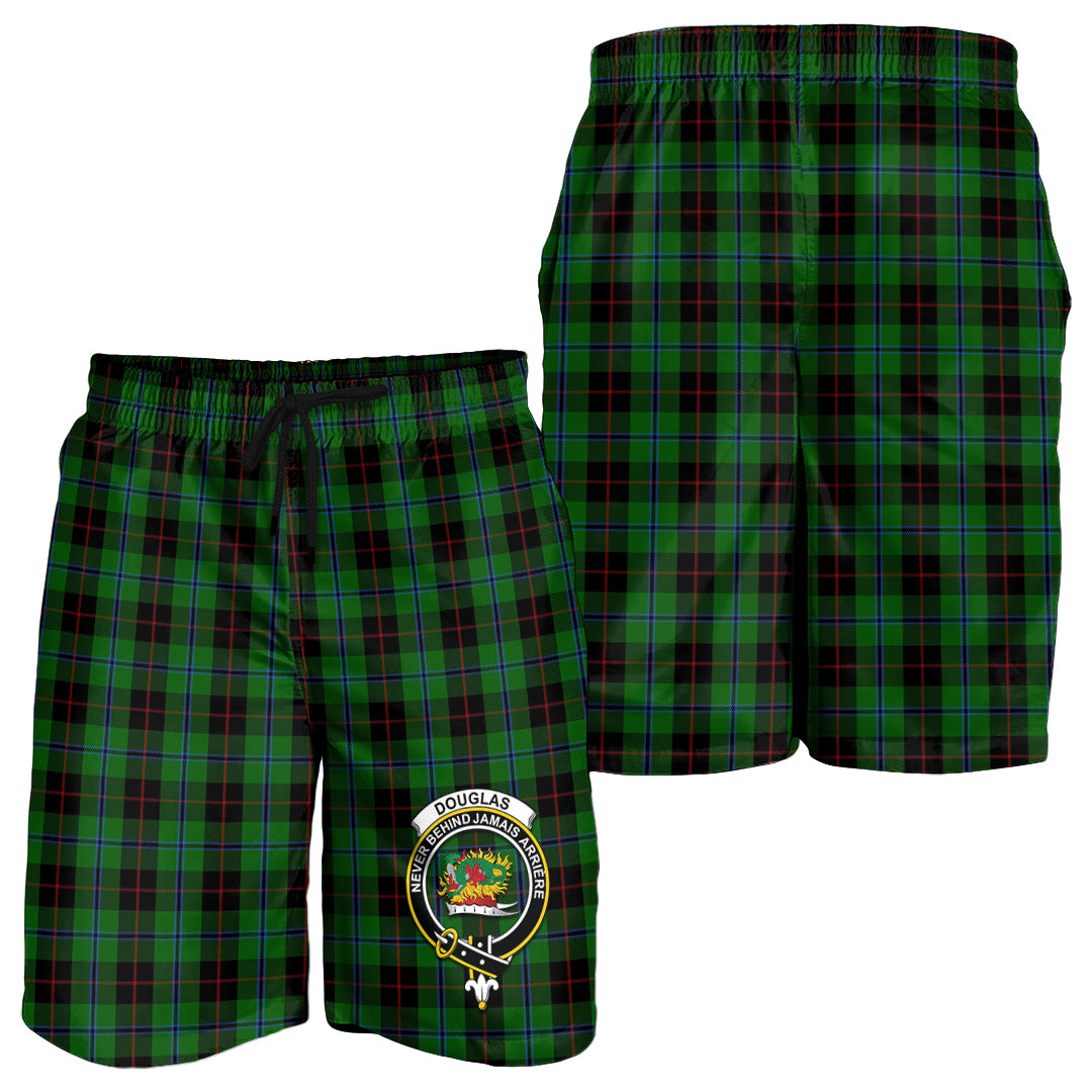 douglas-black-tartan-mens-shorts-with-family-crest