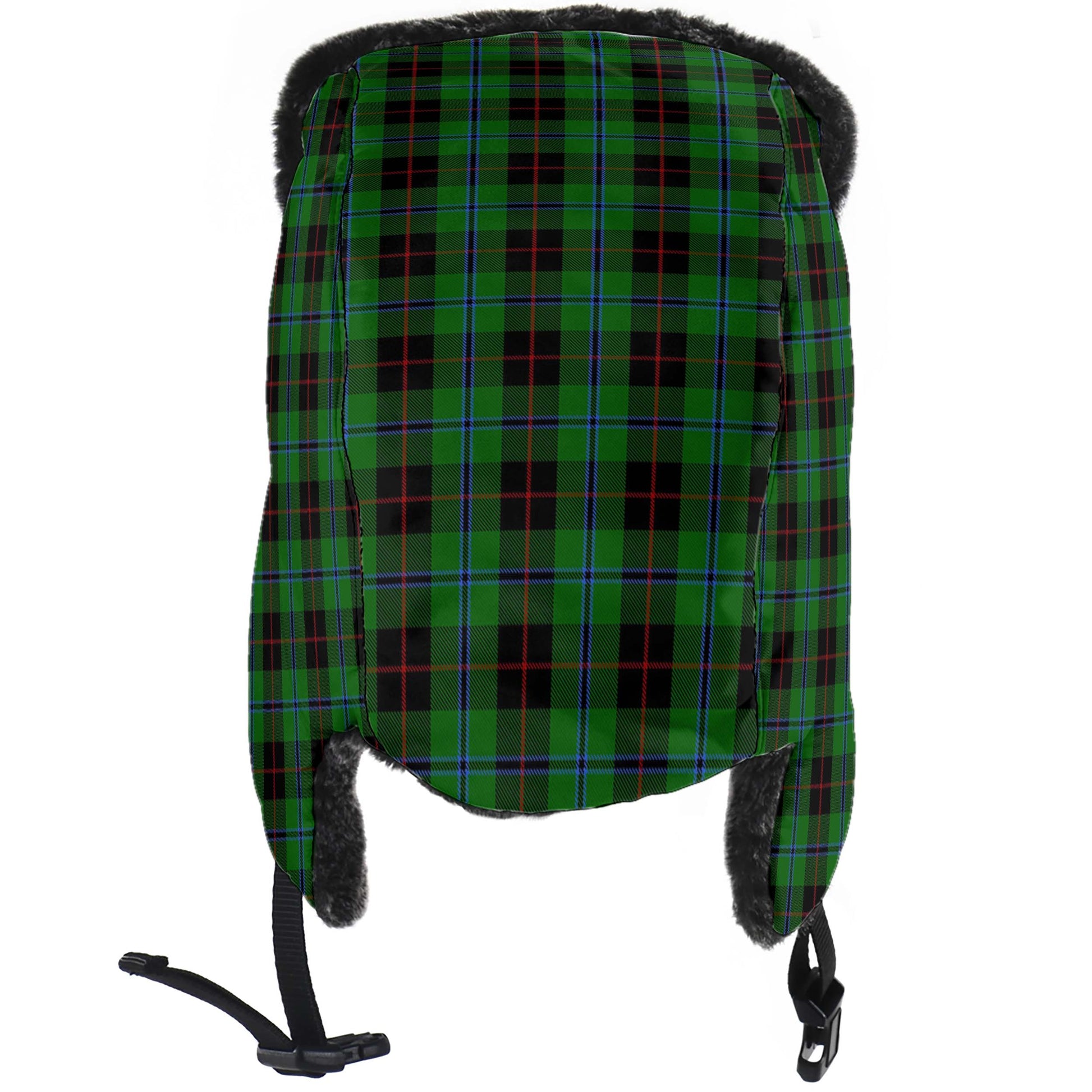 Douglas Black Tartan Winter Trapper Hat - Tartanvibesclothing