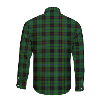 Douglas Black Tartan Long Sleeve Button Up Shirt with Family Crest