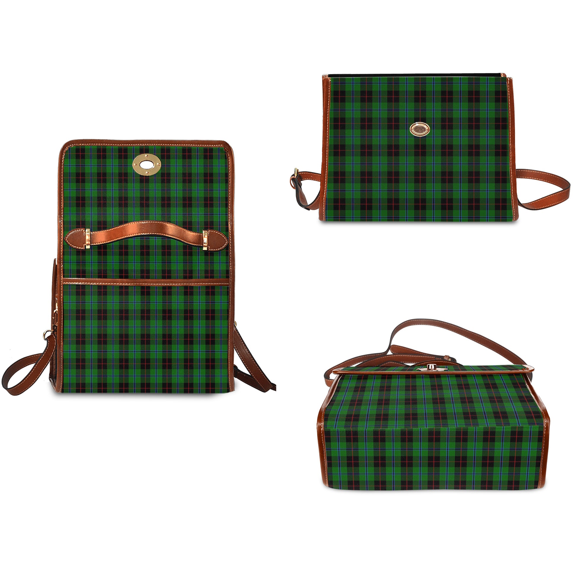 douglas-black-tartan-leather-strap-waterproof-canvas-bag