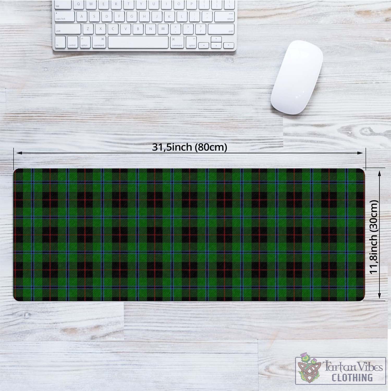 Tartan Vibes Clothing Douglas Black Tartan Mouse Pad