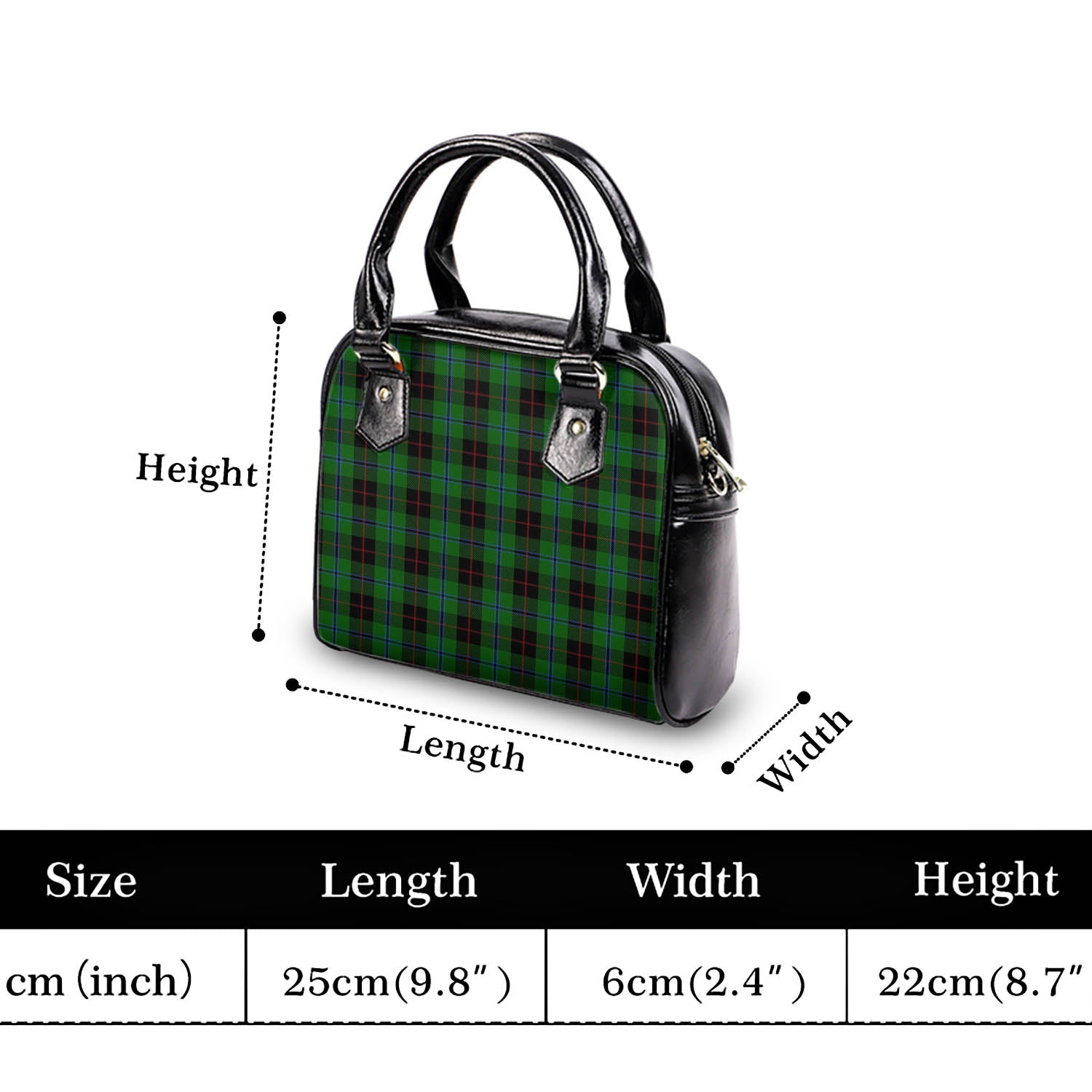 Douglas Black Tartan Shoulder Handbags - Tartanvibesclothing