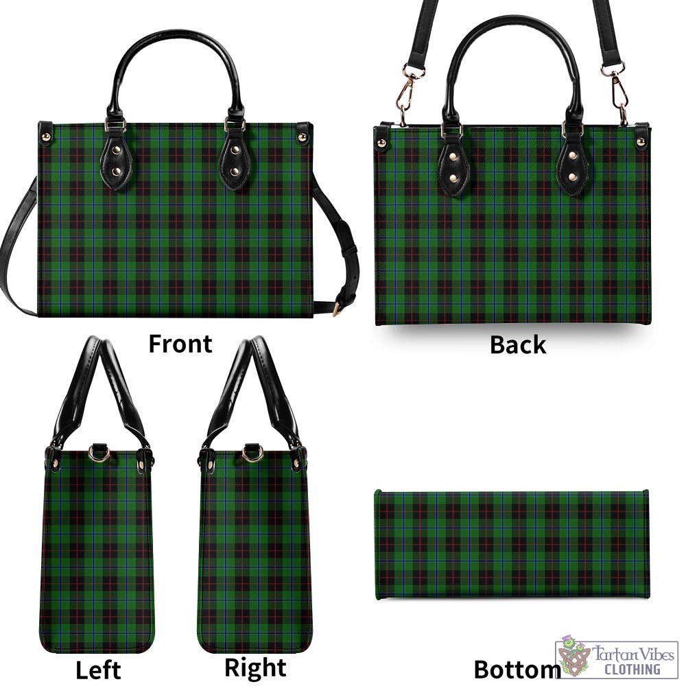 Tartan Vibes Clothing Douglas Black Tartan Luxury Leather Handbags