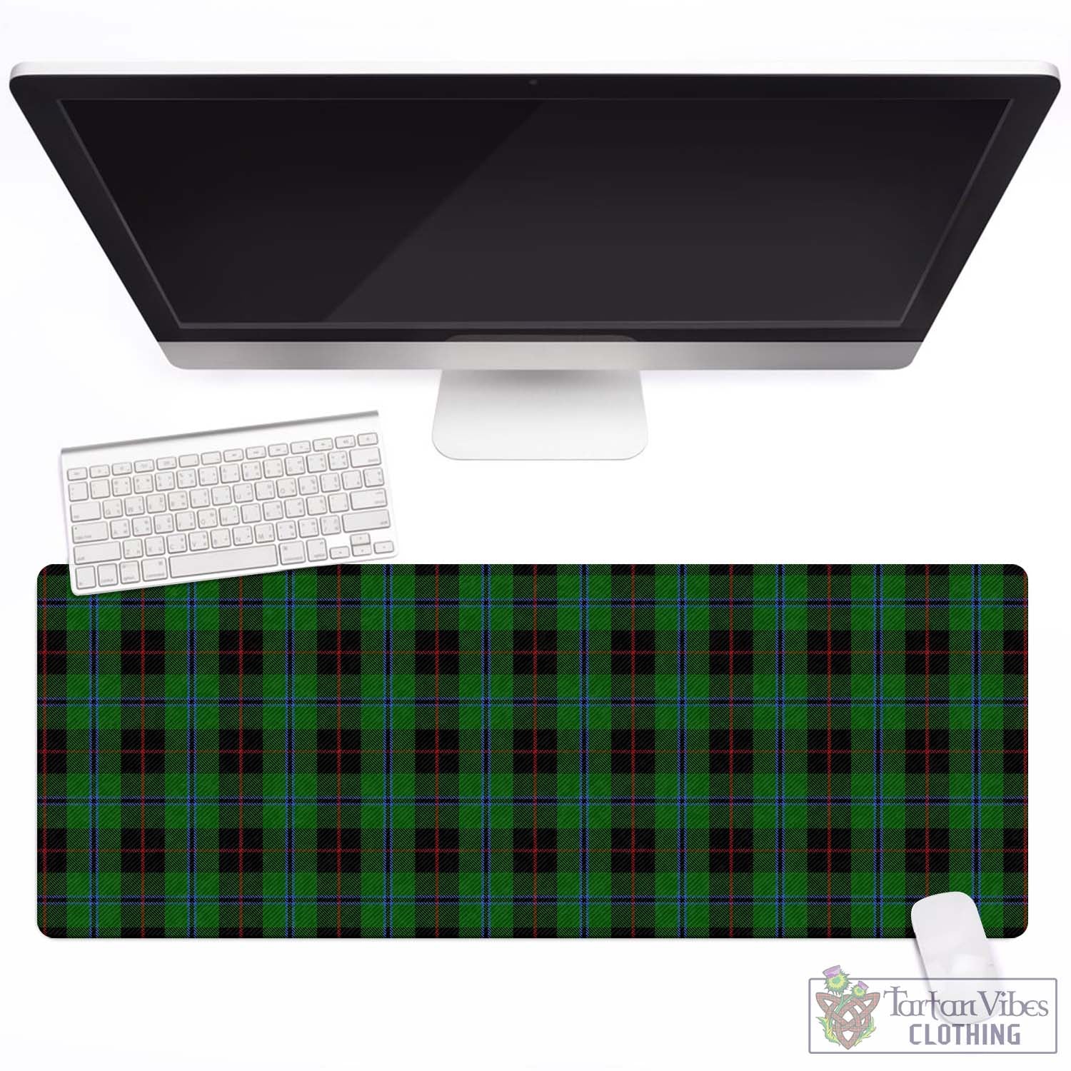 Tartan Vibes Clothing Douglas Black Tartan Mouse Pad