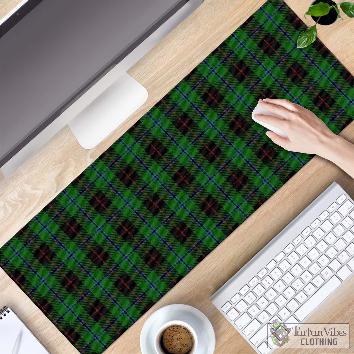 Tartan Vibes Clothing Douglas Black Tartan Mouse Pad