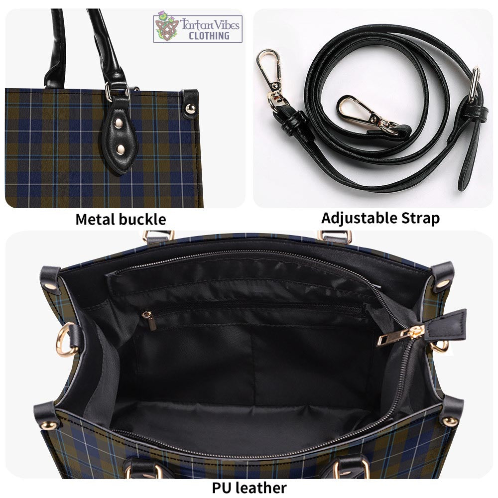 Tartan Vibes Clothing Douglas Brown Tartan Luxury Leather Handbags