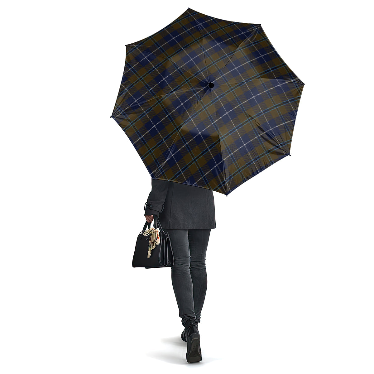 Douglas Brown Tartan Umbrella One Size - Tartanvibesclothing