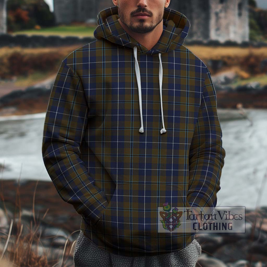 Douglas Brown Tartan Cotton Hoodie Pullover Hoodie XS - Tartan Vibes Clothing