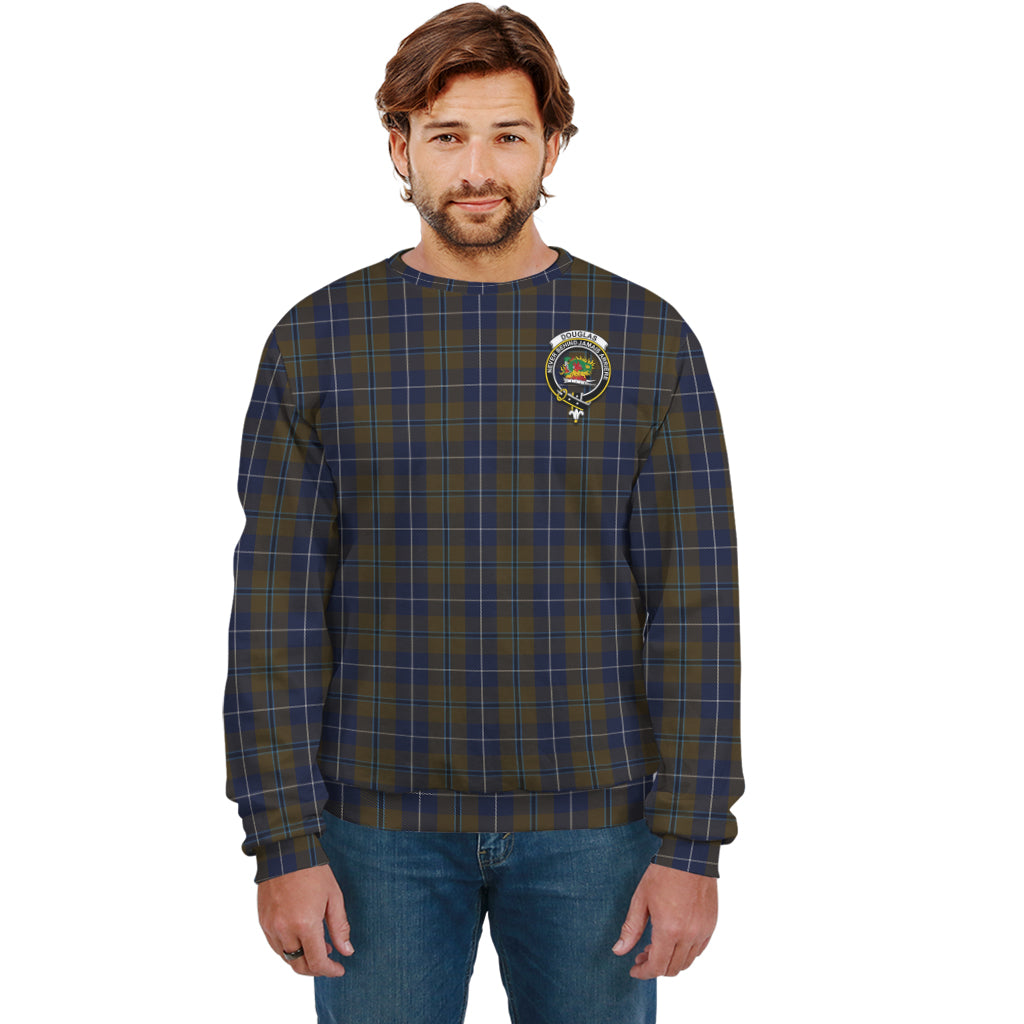 Douglas Brown Tartan Sweatshirt with Family Crest Unisex - Tartan Vibes Clothing