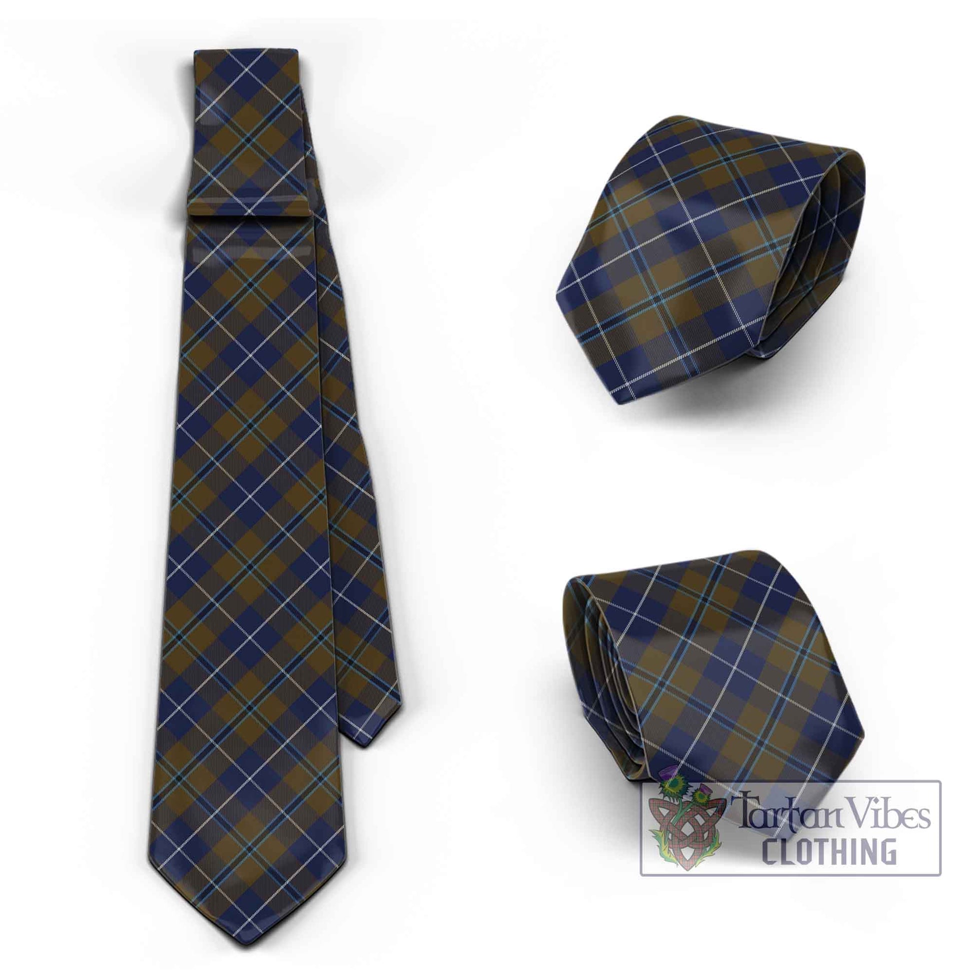 Tartan Vibes Clothing Douglas Brown Tartan Classic Necktie Cross Style