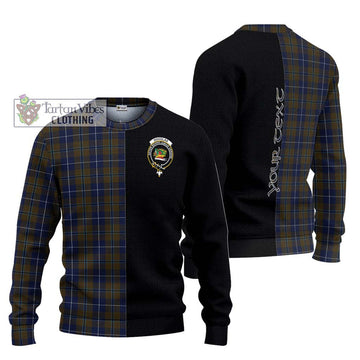 Douglas Brown Tartan Ugly Sweater with Family Crest and Half Of Me Style