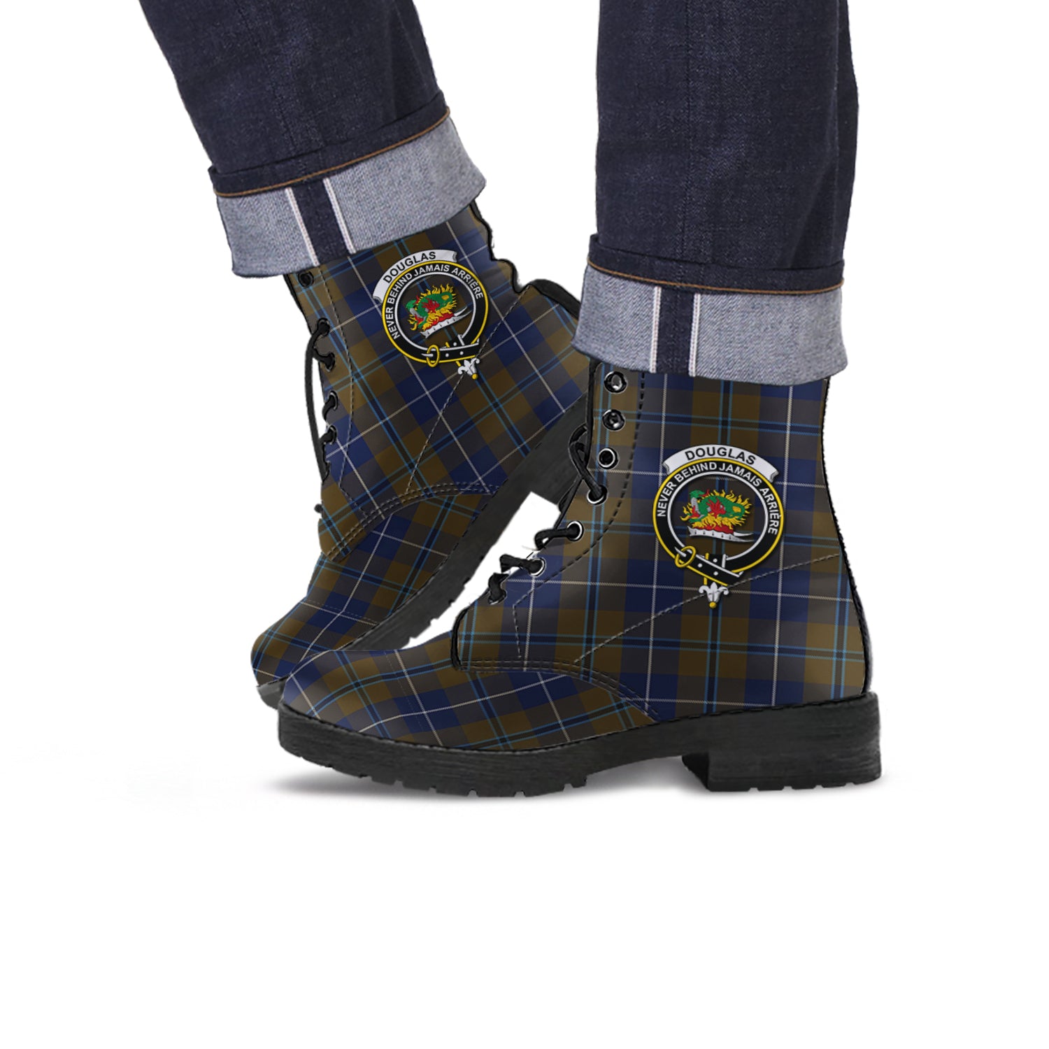 douglas-brown-tartan-leather-boots-with-family-crest