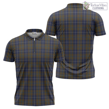 Douglas Brown Tartan Zipper Polo Shirt