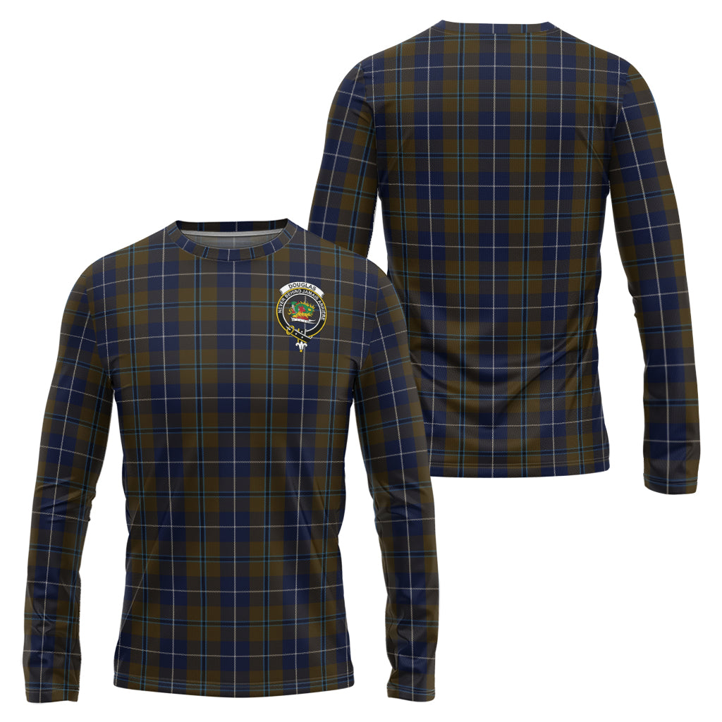 douglas-brown-tartan-long-sleeve-t-shirt-with-family-crest