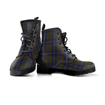 Douglas Brown Tartan Leather Boots