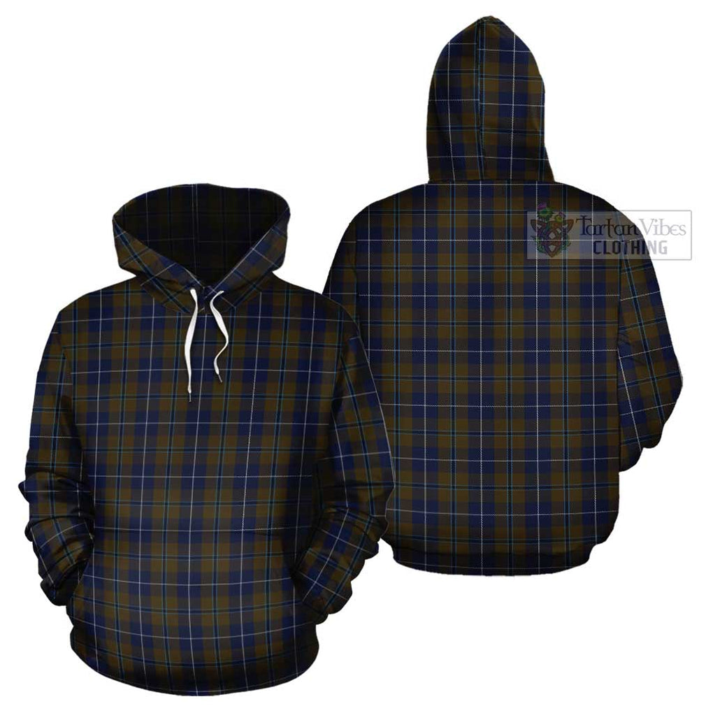 Douglas Brown Tartan Cotton Hoodie Pullover Hoodie - Tartan Vibes Clothing