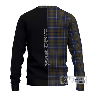 Douglas Brown Tartan Ugly Sweater with Family Crest and Half Of Me Style