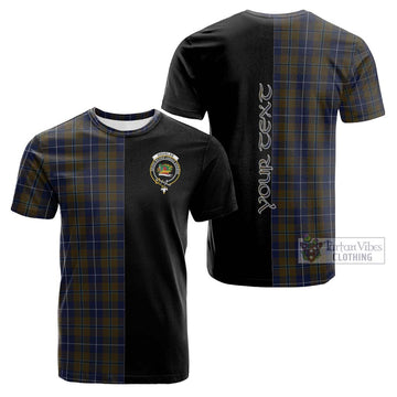 Douglas Brown Tartan Cotton T-shirt with Family Crest and Half Of Me Style