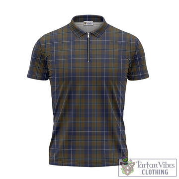 Douglas Brown Tartan Zipper Polo Shirt