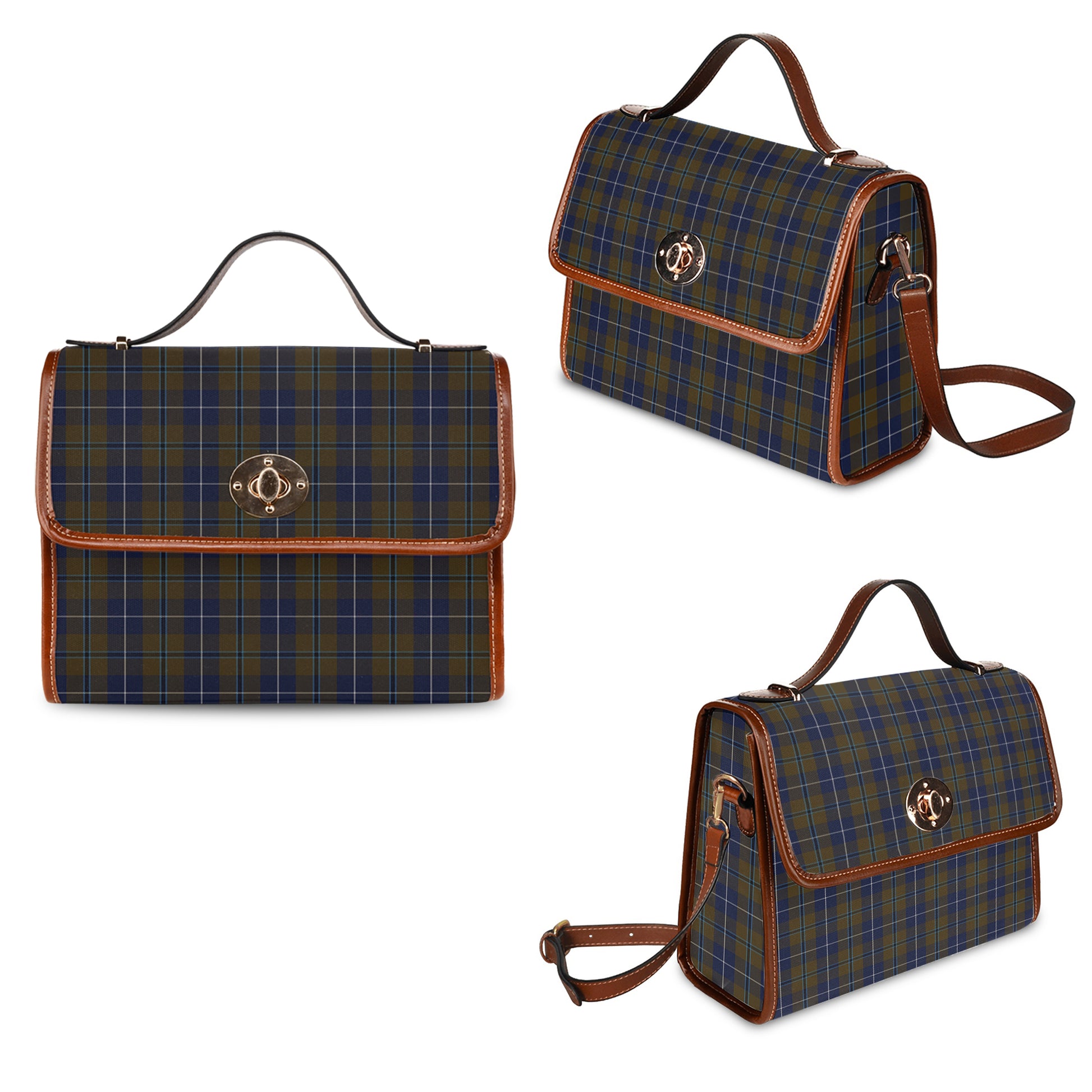 douglas-brown-tartan-leather-strap-waterproof-canvas-bag