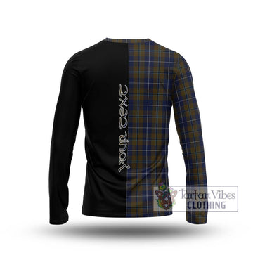 Douglas Brown Tartan Long Sleeve T-Shirt with Family Crest and Half Of Me Style