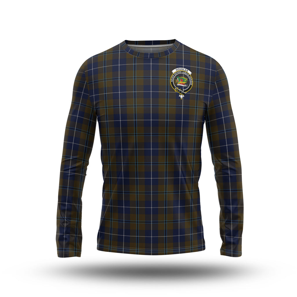 douglas-brown-tartan-long-sleeve-t-shirt-with-family-crest