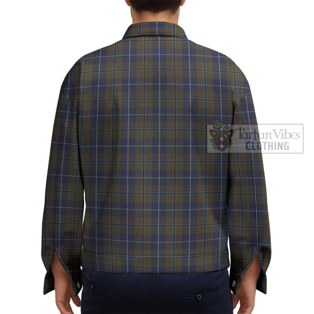 Douglas Brown Tartan Unisex Lapel Cotton Jacket - Tartan Vibes Clothing