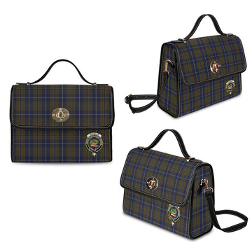 Douglas Brown Tartan Waterproof Canvas Bag with Family Crest