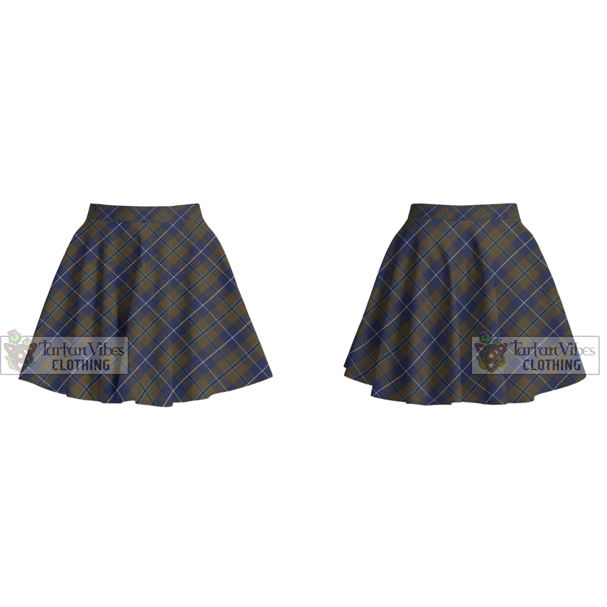 Tartan Vibes Clothing Douglas Brown Tartan Women's Plated Mini Skirt