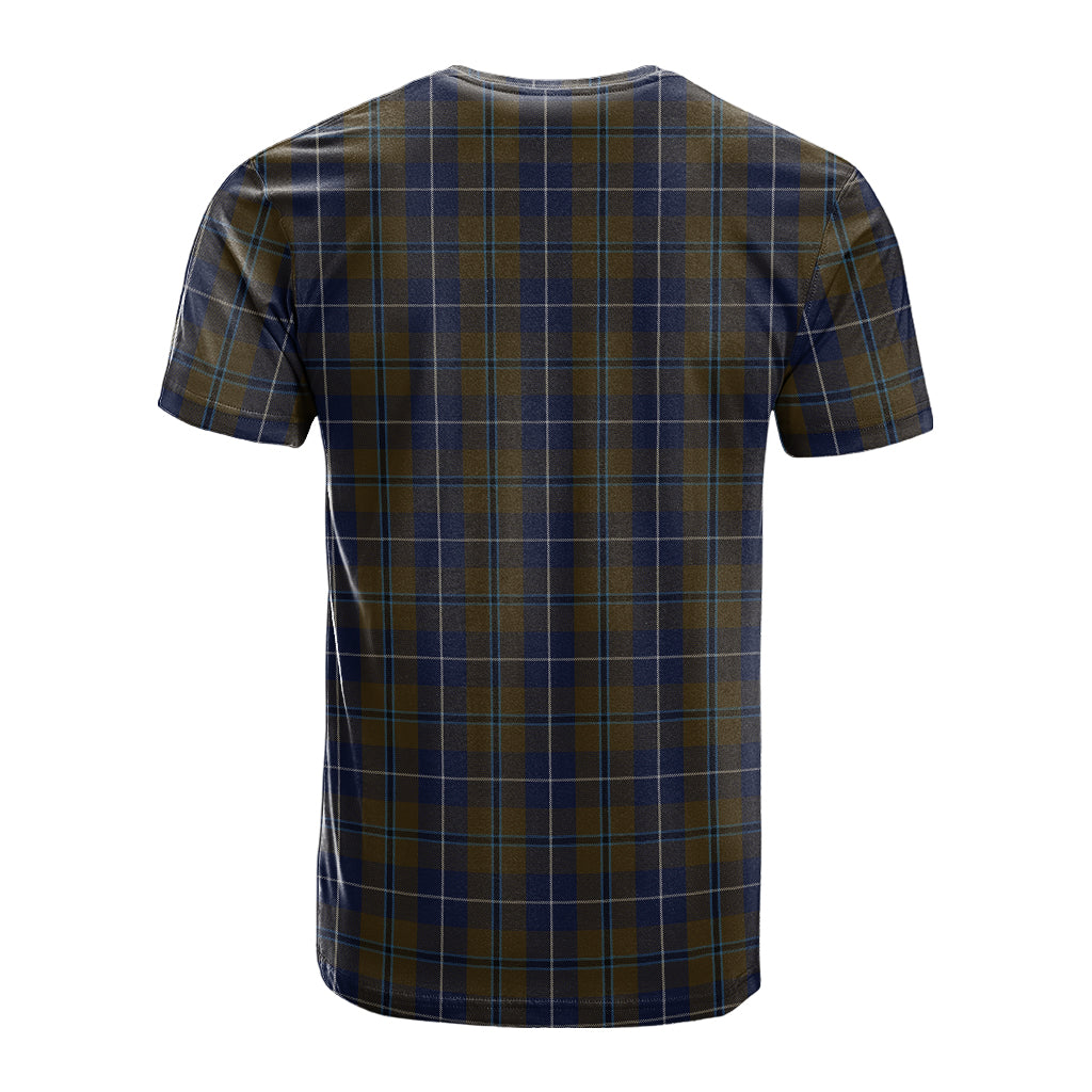 Douglas Brown Tartan T-Shirt with Family Crest - Tartan Vibes Clothing